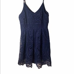 Blue knit lace dress ⭐️